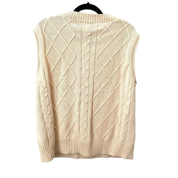 CALLAHAN KNITWEAR Chelle Cable Knit Sweater Vest Sz XL - Picture 3 of 5